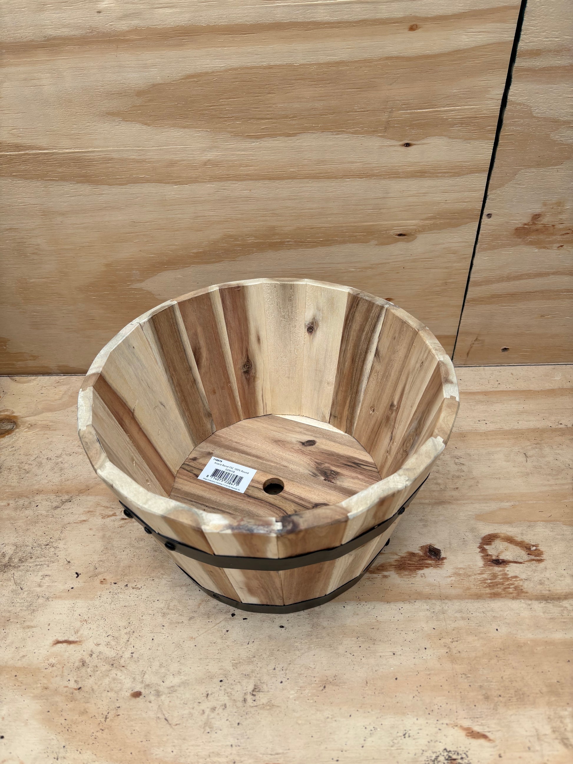 Barrel wood round