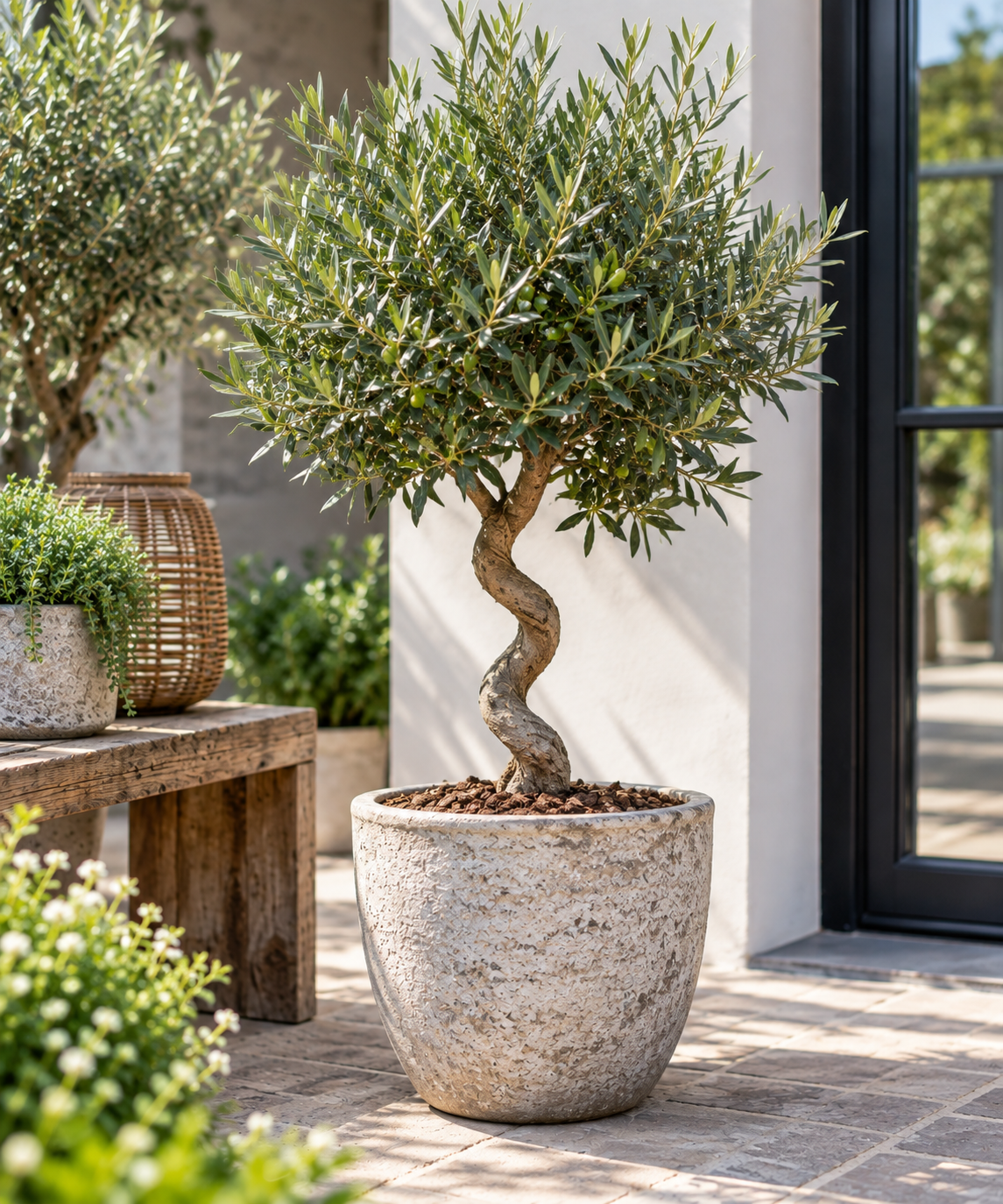 Olea europaea (olijfboom spiraalstam)