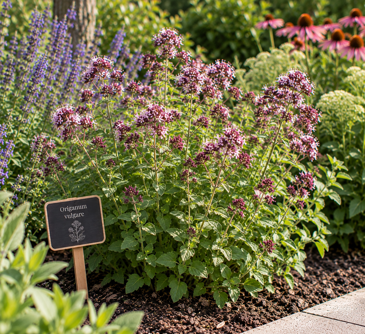 Origanum vulgare vaste plant
