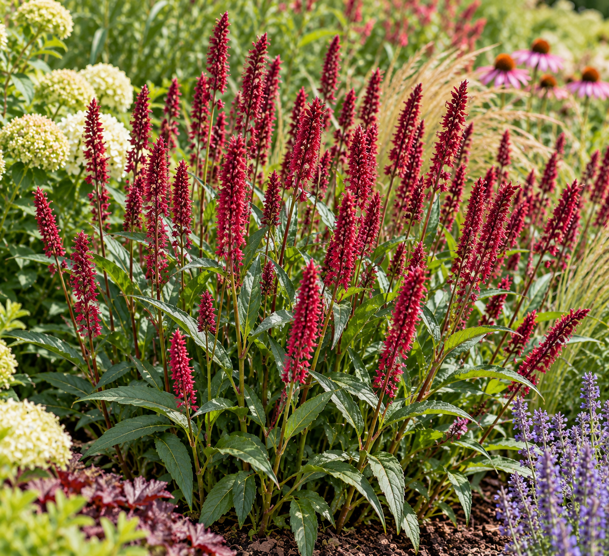 Persicaria amplexicaulis ‘dark red’